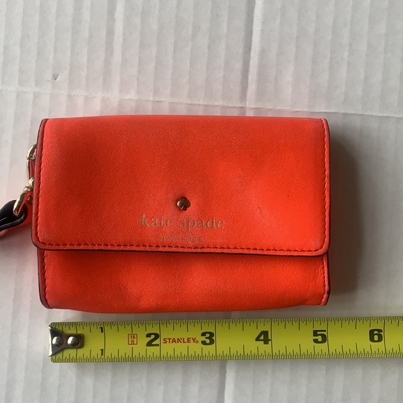 3x$15 KATE SPADE | Small Orange/Red Wristlet - Picture 7 of 9